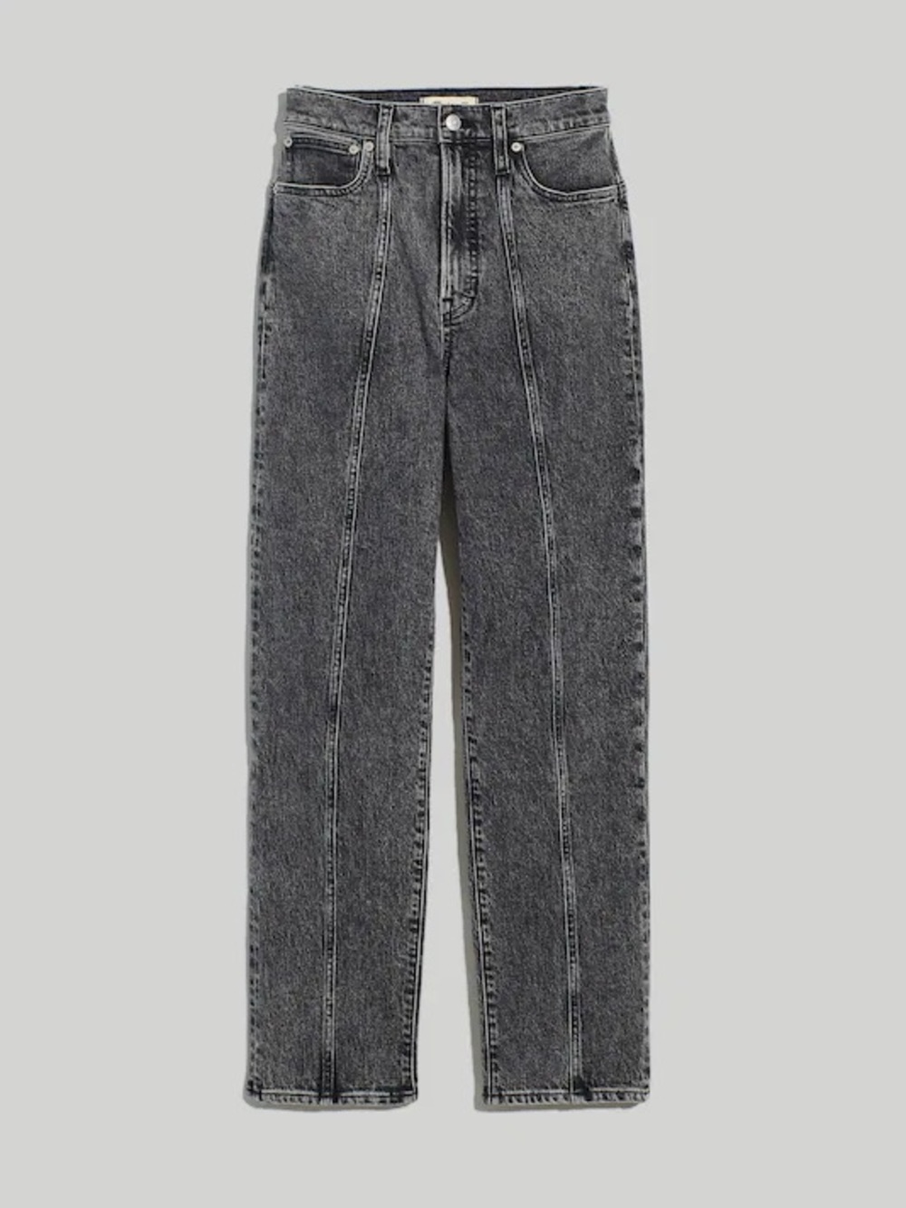 Madewell Perfect Vintage Straight Jeans Seamed Meaford Wash Gray Sz 26